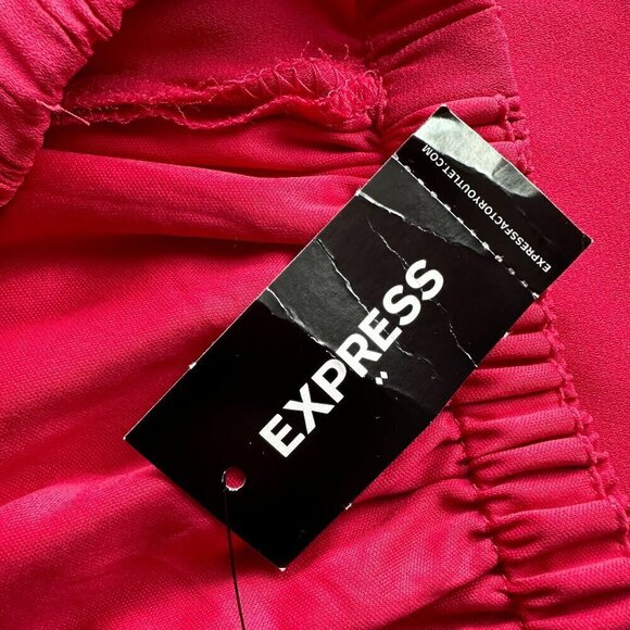 NWT Express Red Off The Shoulder Short Mini Dress Womens Small - Picture 6 of 8